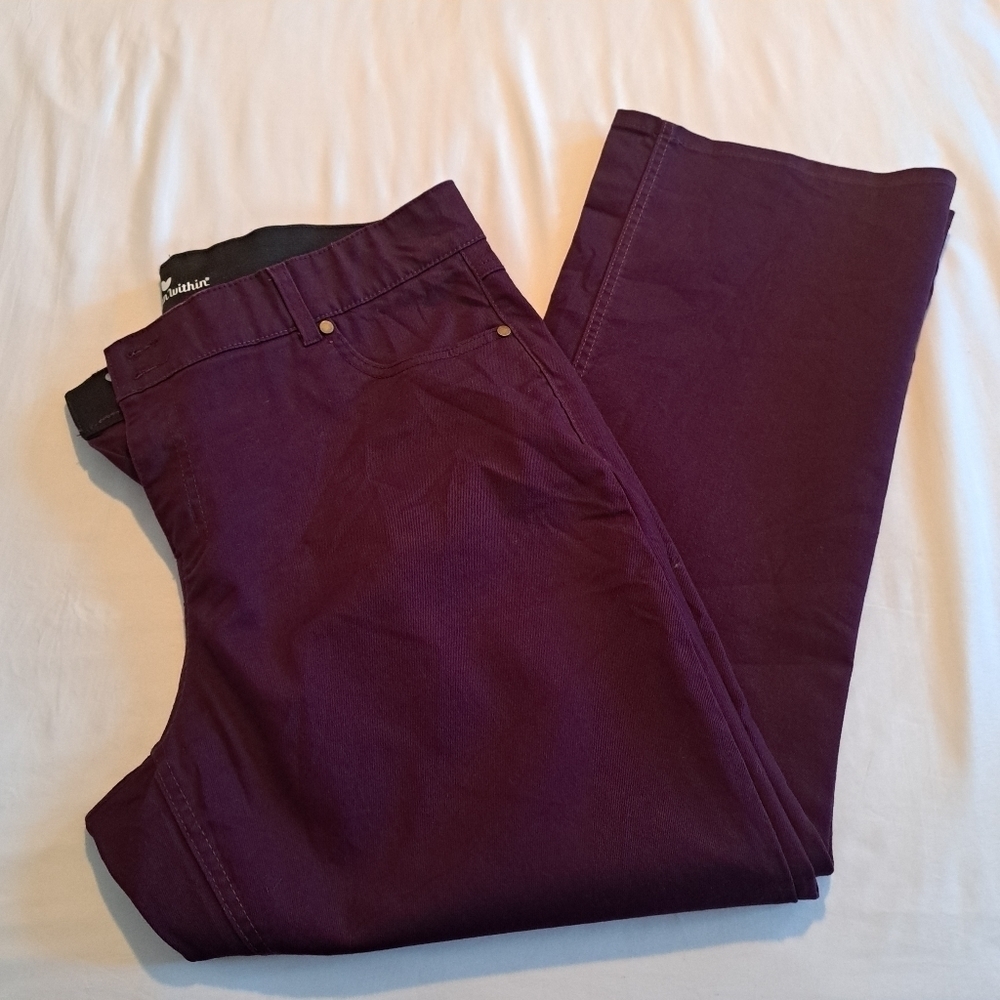 Woman Within women's size 20W dark purple pants